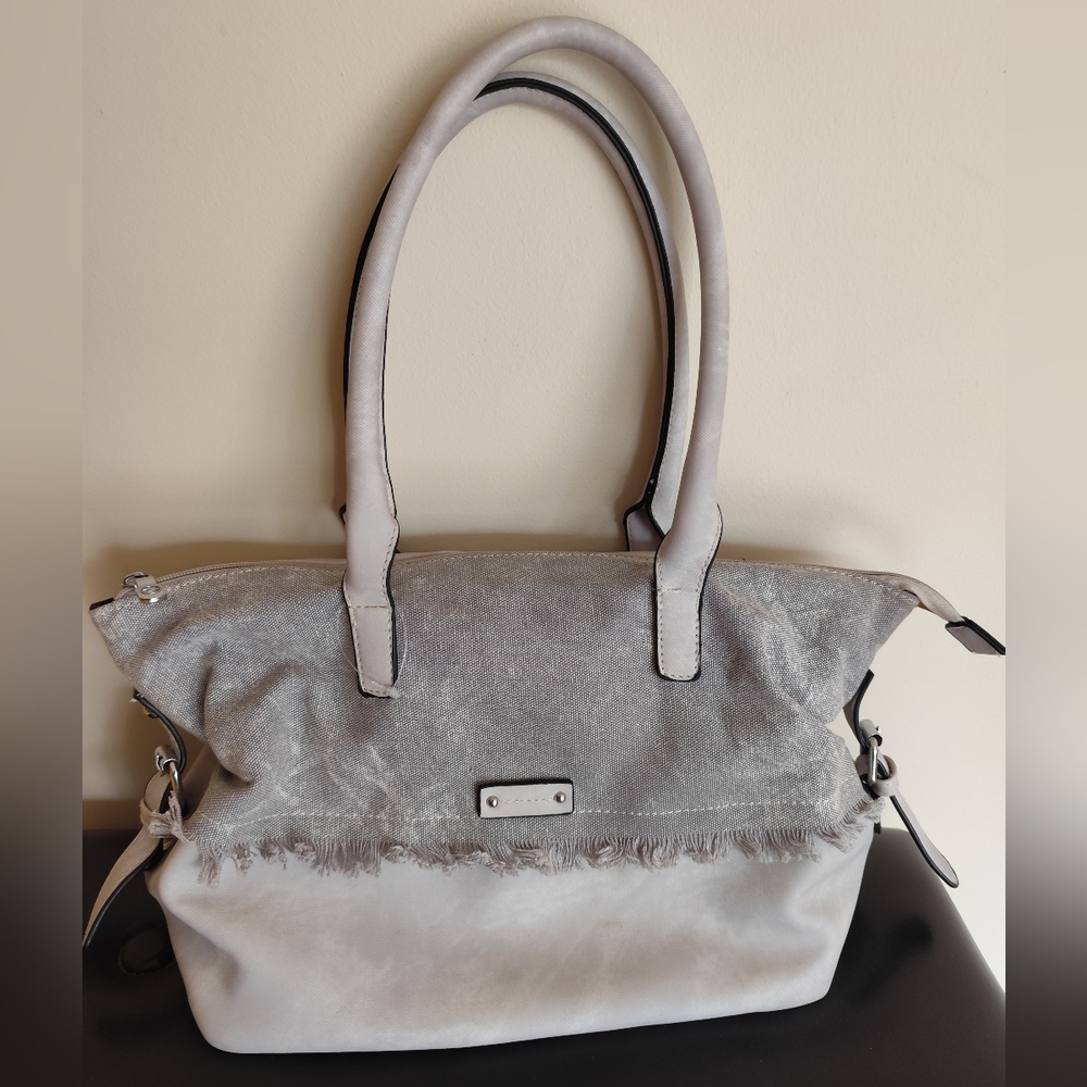 Blush Gray and Beige Shoulder Bag